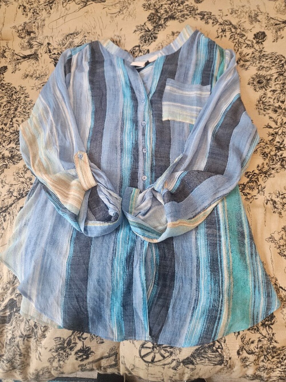 Blue striped blouse
